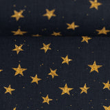 Baumwolle Stars black