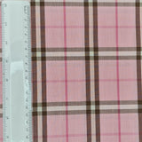 Baumwolle rosa braun kariert