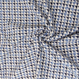 Strick blau beige gemustert
