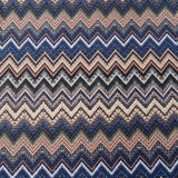 Nylon Mesh Zigzag Navy Taupe