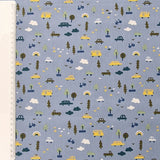 Baumwolle Cars dusty blue