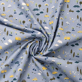 Baumwolle Cars dusty blue