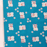 Baumwolle Poplin Maneki Neko