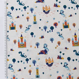 Baumwolle Dragon & Castle White
