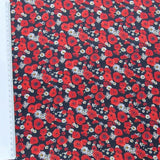 Baumwolle satin Mohn schwz