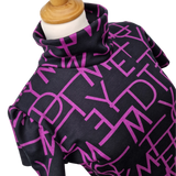 Punta soft print LETTERS lila