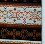 Strickstoff braun weiß schwarz gemustert