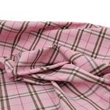 Baumwolle rosa braun kariert