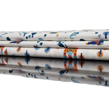 Baumwolle Dragon & Castle White