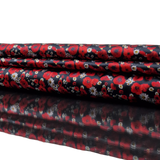 Baumwolle satin Mohn schwz