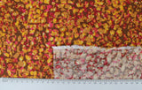 Viskose Druck braun pink senf