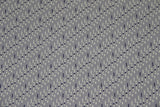 Viskose Druck blau creme Strichcode