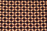 Viskose Druck schwarz braun senf Retro