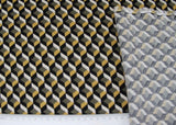 Viskose Druck schwarz oliv creme grafisch