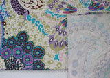 Baumwolle Stretch Satin Türkis mit Paisleymuster