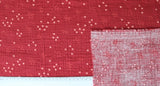 Baumwoll Musselin Punkte rot apricot