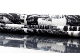 Jacquard Wolle schwarz/grau