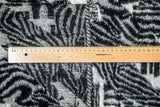 Jacquard Wolle schwarz/grau