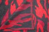 Jacquard Wolle rot/schwarz